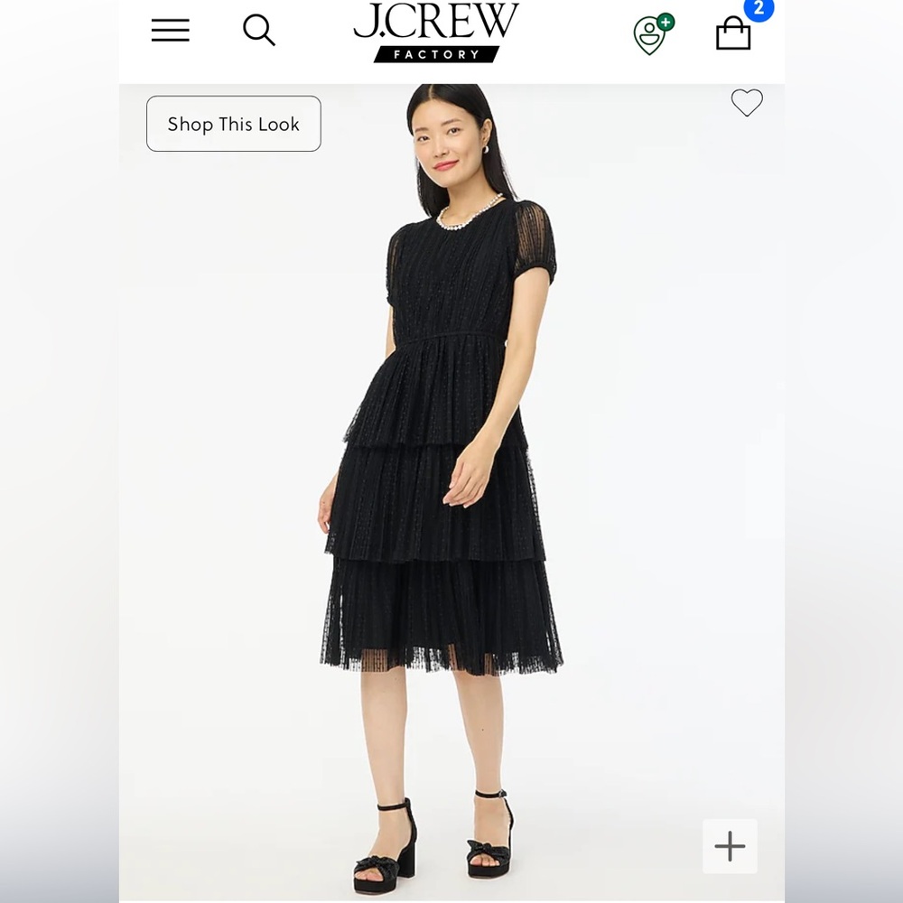 Black jcrew factory dress. Size 12. Nwt